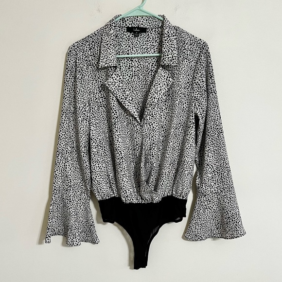 Lulu’s Always Lovely Long Sleeve Bodysuit Sz M - Picture 5 of 10